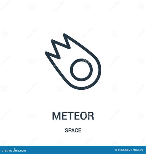 Meteor Icon Vector From Space Collection Thin Line Meteor Outline Icon