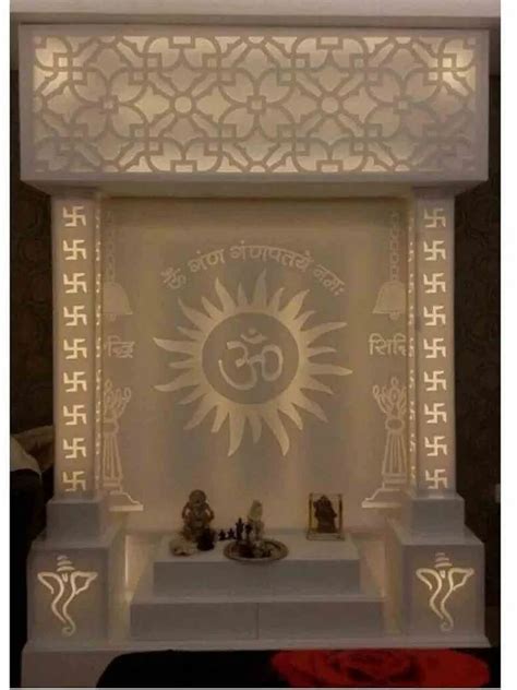 White Polished Om Religious Corian Mandir At Rs Sq Ft In Lucknow Id