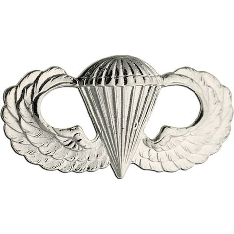 Army Basic Parachutist Jump Wings Full Size Badge With Mirror Finish