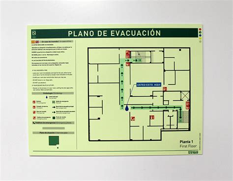 Departamento De Planos De Evacuación Sinalux Señalización De Seguridad Fotoluminiscente