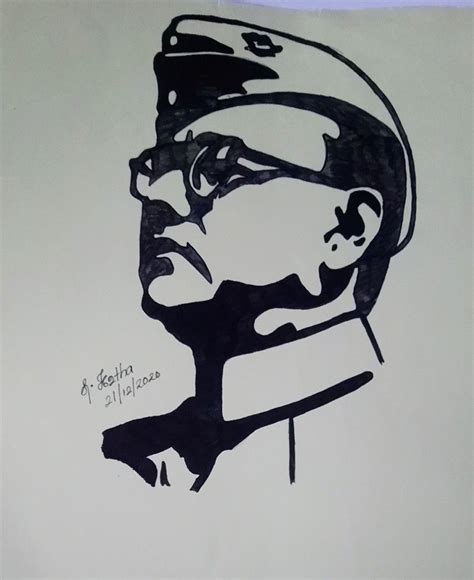 Subhash Chandra Bose Freedom Fighters Instagram Logo Drawings