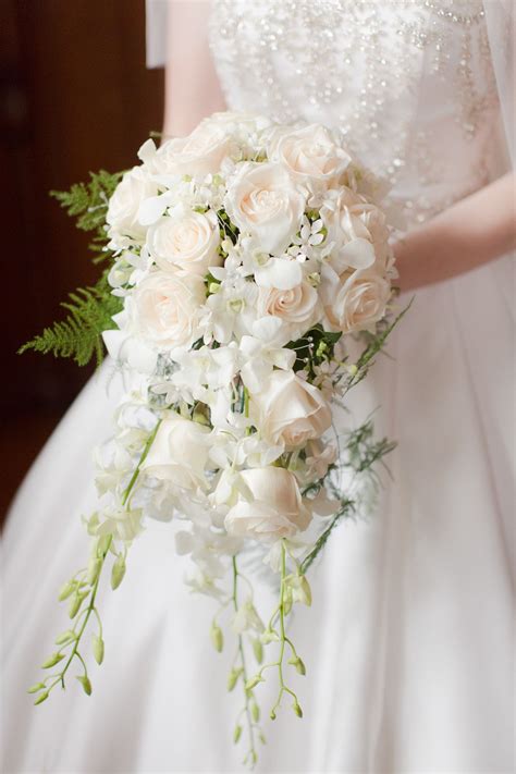 Princess Diana Inspired Cascading Bridal Bouquet Cascading Bridal