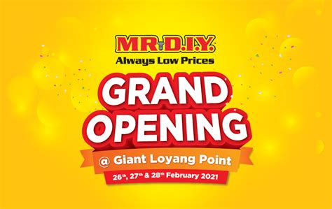 Jalan ismail, mersing kechil, 86800 mersing, johor, malaysia address. MR.DIY 12th Store Grand Opening @ Giant Loyang Point | MR ...