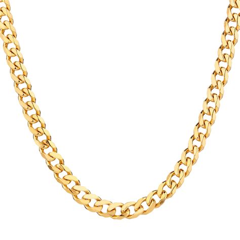 55cm 22 Mens Curb Chain In 10ct Yellow Gold