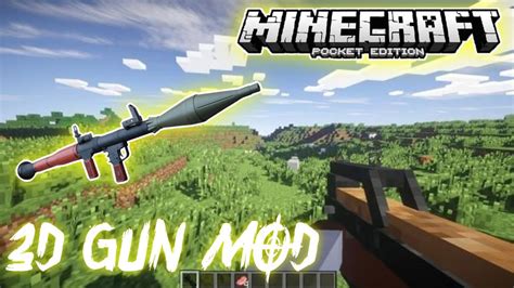 3d Gun Addon For Mcpe Mod 3d Guns Mod For Minecraft Bedrock Edition