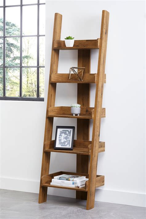 Next Bronx Ladder Shelves Natural Wooden Ladder Shelf Shelves