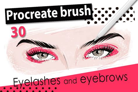 Procreate Brush Eyelashes Eyebrows Graphic By Irina Matiash · Creative
