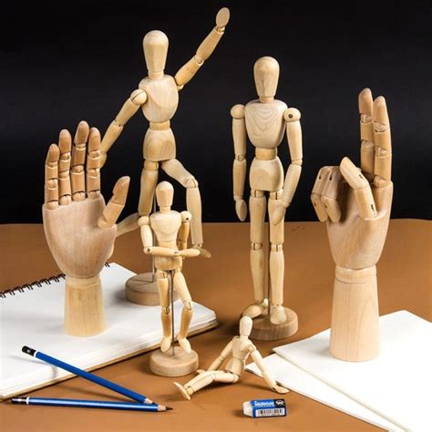 Drawing Sketch Mannequin Model Movable Limbs Wooden Hand Body Draw