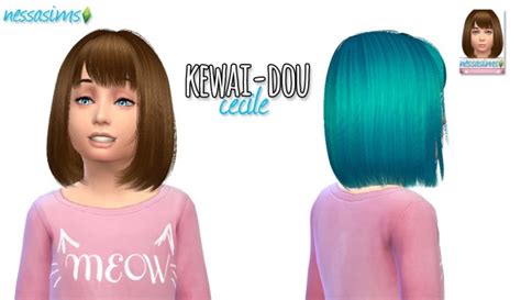 Kewai Dou Cecile Hair Retexture At Nessa Sims Sims 4 Updates