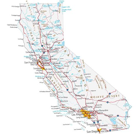 California Map With Cities And Towns Alyssa Marianna