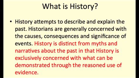 Definition Of History Youtube
