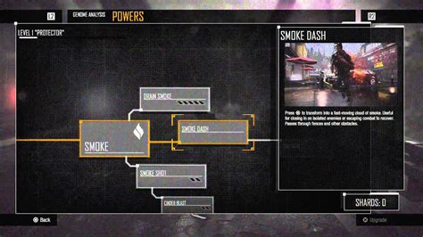 Infamous Second Son Power Screen Smoke Dash Information Press O To