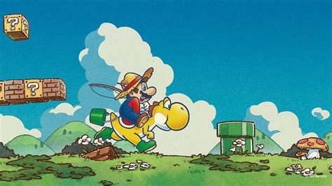 Mario And Yoshi Star In Nintendos New Summer Wallpaper Nintendo Life