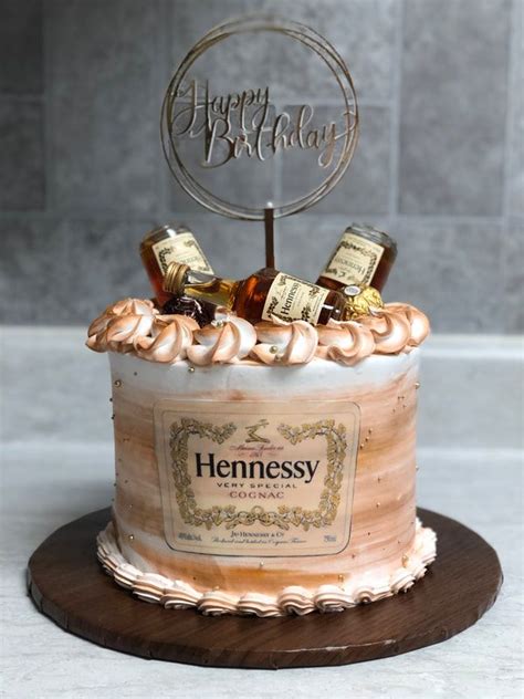 Hennessy Cake Bottle Cake Hennessy Cake 25th Birthday Cakes
