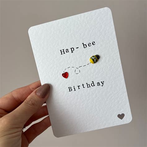 Handmade Birthday Card Hap Bee Birthday Card Bee Birthday Etsy