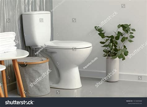 Modern Interior Restroom Ceramic Toilet Bowl Stock Photo Shutterstock