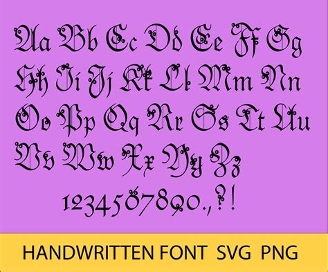 Old English Font Svg Font Svg Old English Font Svg Bundle Etsy Uk