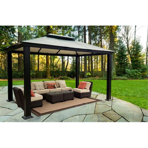 Welcome!below you will find a detailed guide on how to make a glass roof pergola on a budget. Review costco black metal gazebo | Garden Landscape