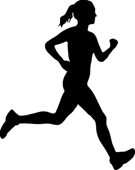 Download Woman Running Silhouette Royalty Free Vector Graphic