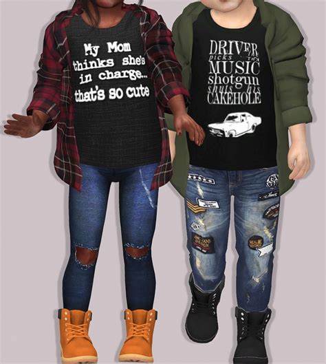 Chisami Plaid Accessory Shirt For Toddlers At Lumy Sims