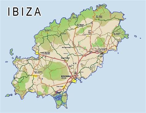 Ibiza Spain Map Imsa Kolese
