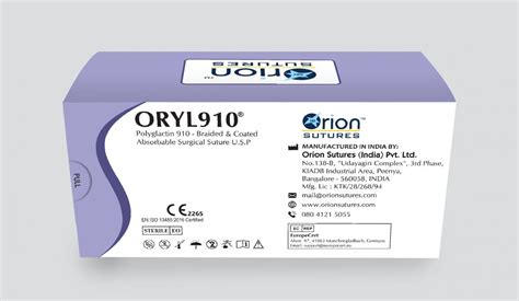 Braided And Coated Polyglactin 910 Suture Orion Sutures India Pvt Ltd