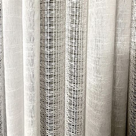 Ikiriska Extra Long Sheer Linen Curtain 1 Panel Custom