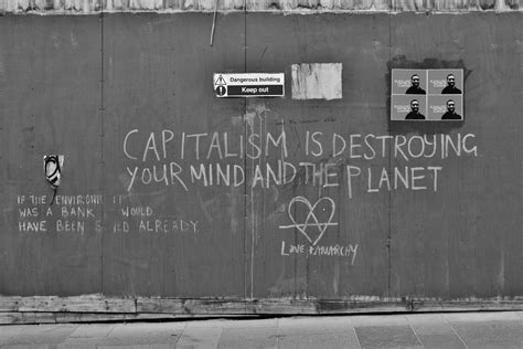 Anti Capitalist Anarchist Climate Change Art Black And White Etsy