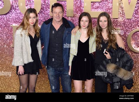 Jason Isaacs With Daughters Lily And Ruby And Friend Attending The