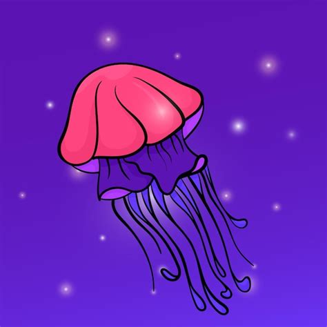 Premium Vector Jellyfish Vector Illustration Hand Drawing
