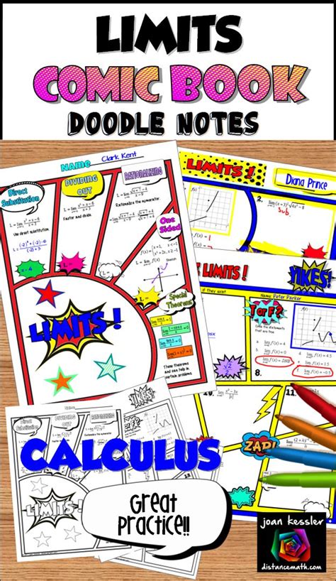 But we can see what it should be as we get closer and closer! Calculus Limits Comic Book No Prep FUN Notes also for Distance Learning Packets | Calculus ...