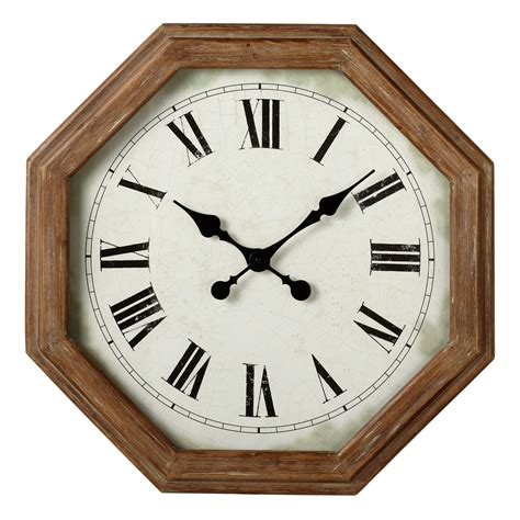 Cbk Wood Hexagon Frame Wall Clock 164327