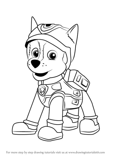 Step By Step How To Draw Super Spy Chase From Paw Patrol