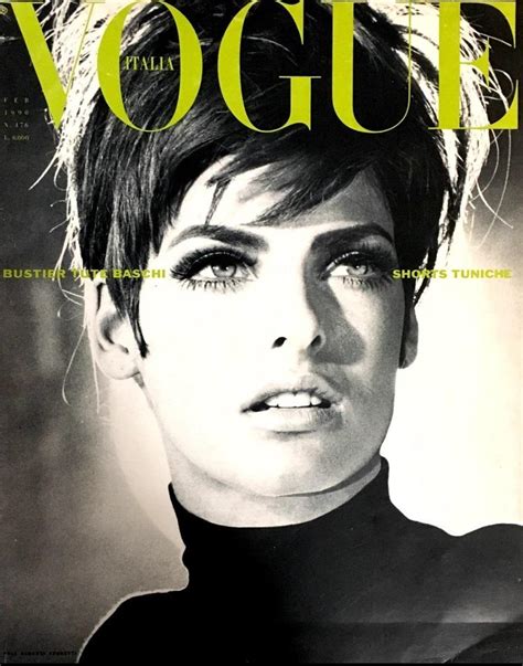 Vogue Italia Magazine February 1990 Linda Evangelista Christy Turlington Cindy Crawford By