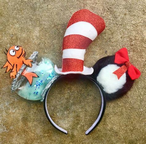 The Cat In The Hat Dr Seuss Inspired Minnie Mouse Disney Ears