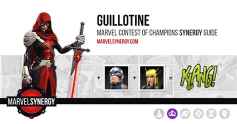 A synergy bonus happens when a certain champion is paired with another champion. Marvel Contest of Champions: Guillotine Synergy Guide ...