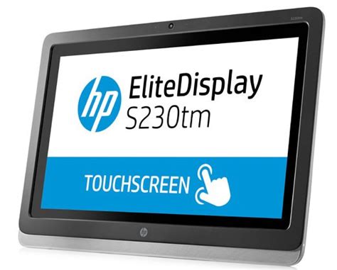Hp Elitedisplay S230tm Um Novo Monitor Touchscreen Com Cara De Tablet