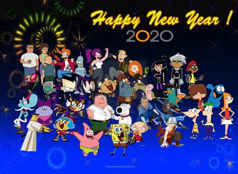 Happy New Year 2020 Cartoon Poster By Minecraftman1000 On Deviantart