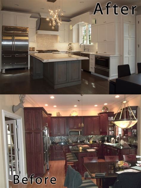 Rustic white kitchen cabinets also typically have darker edges or highlighted corners and edges. Kitchen Remodel Before and After : Normandy Remodeling