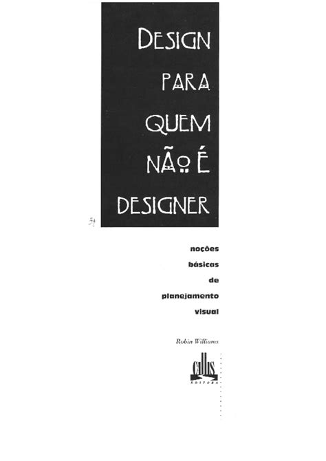Pdf Design Para Quem Não é Designer Robin Williams Roberta Vieira