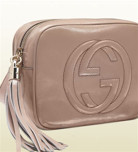 Lyst Gucci Soho Patent Leather Disco Bag In Pink