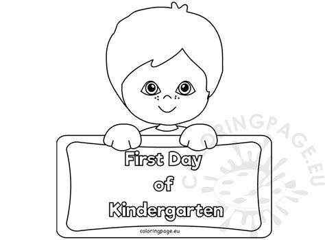 First Day Of Kindergarten Coloring Page Coloring Page