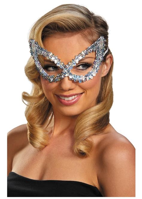 Silver Sequin Masquerade Eye Mask Masks