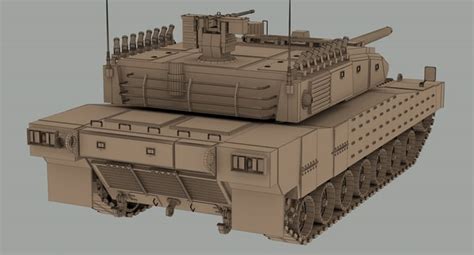 3d Modern Battle Tank Altay Model