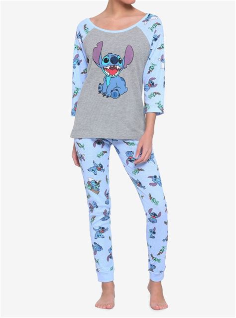 Disney Lilo And Stitch Girls Thermal Pajama Set Hot Topic Thermal