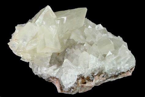 3 Fluorescent Calcite Crystal Cluster On Barite Morocco 141013