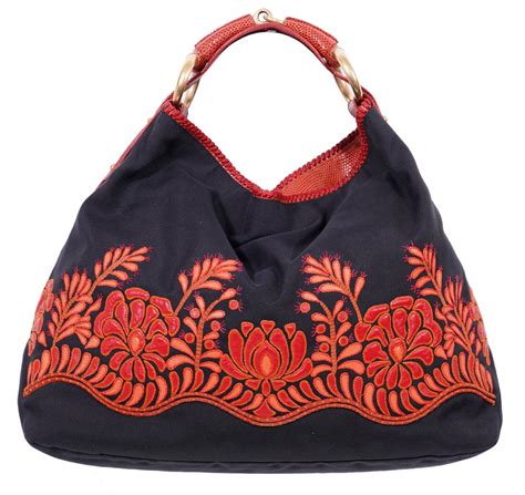 Lot Gucci Runway Tote Red Snakeskin Applique Bag