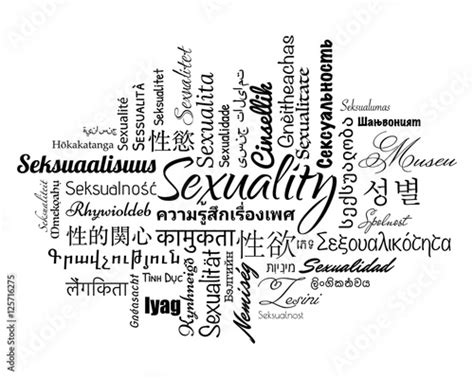 Sexuality Wordcloud In Different Languages Vector Illustration