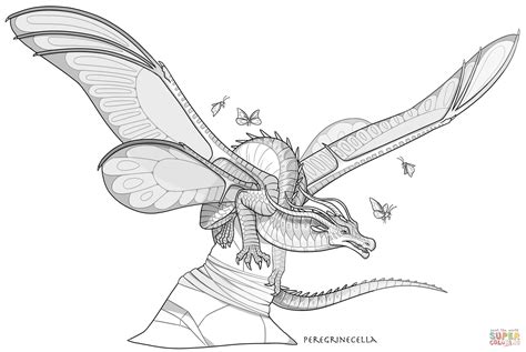 Wings Of Fire Silkwing Dragon Coloring Pages Wings Of Fire Coloring Images And Photos Finder