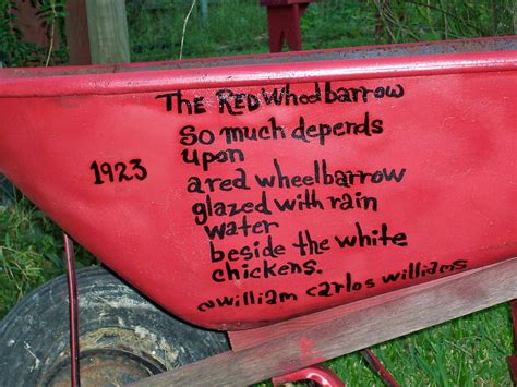 My Recycled Red Wheelbarrow With A Famous Poem By William Carlos